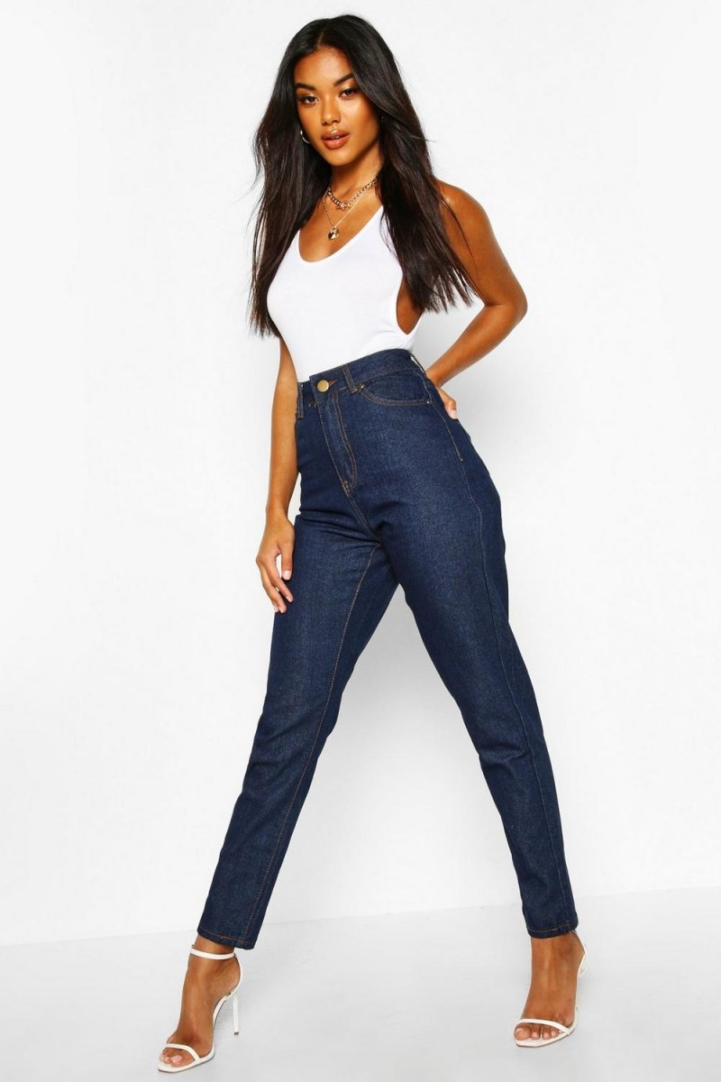 Jeans high waist mom - azul