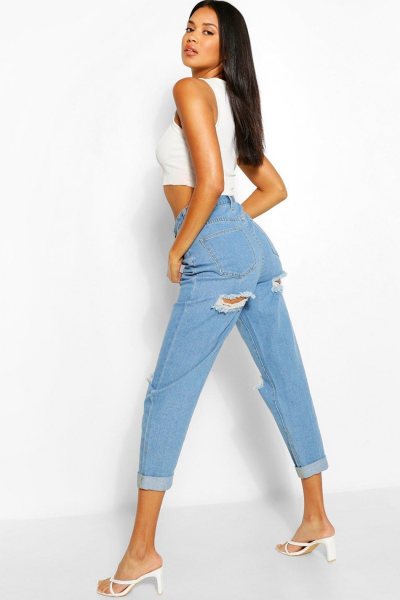 Jeans high rise mom