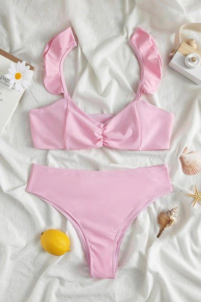 Bikini ruffle trim