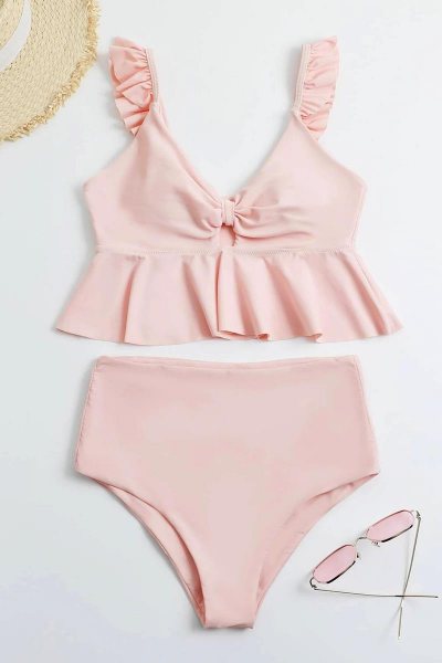 Bikini ruffle high waist