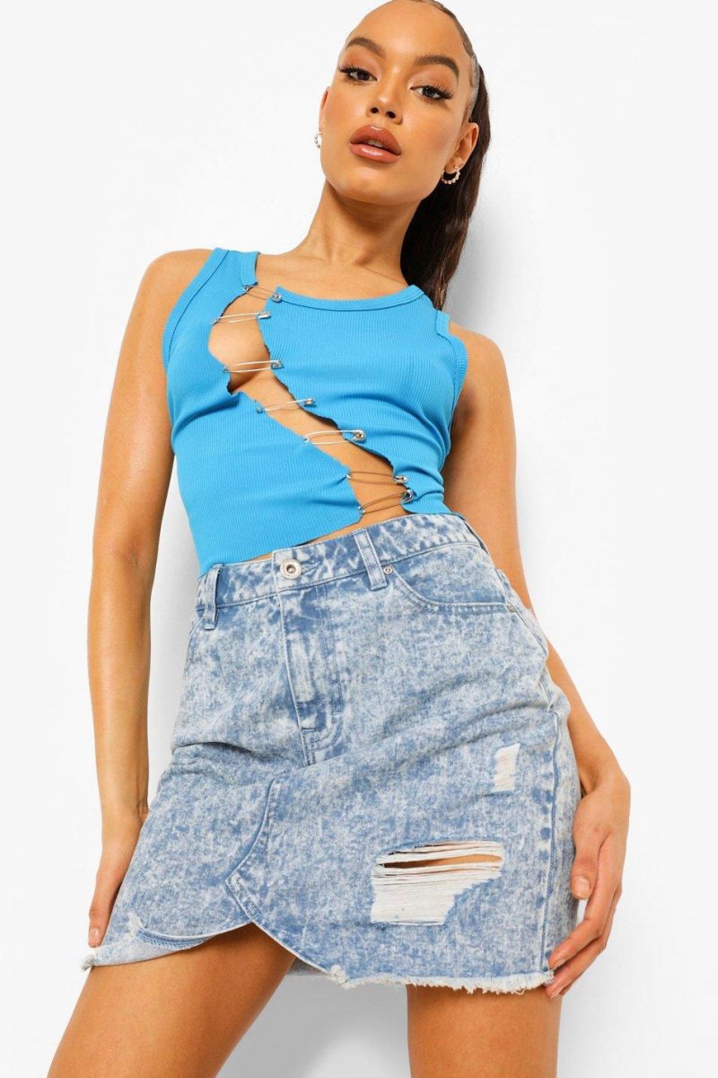 Falda washed raw