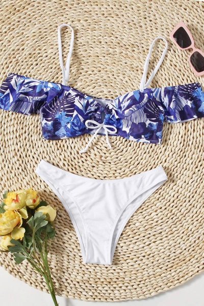 Bikini tropical ruffle
