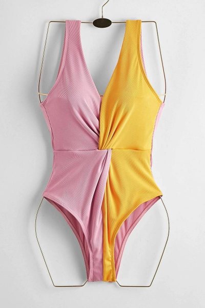 Enterizo colorblock twist