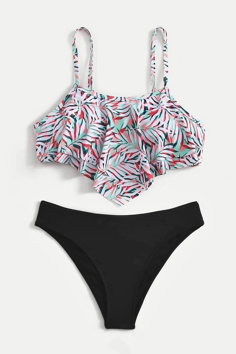 Bikini flounce print