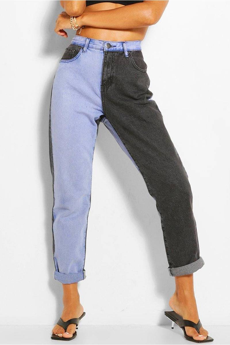 Jeans contrast mom