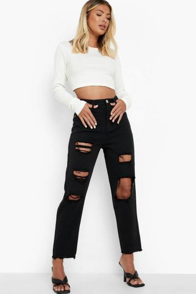 Jeans high waist mom
