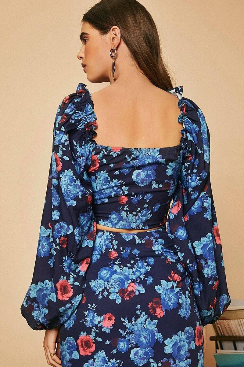 Blusa floral sweetheart