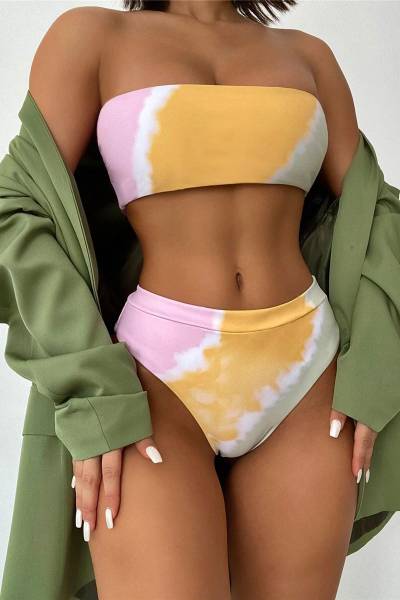 Bikini tie dye bandeau
