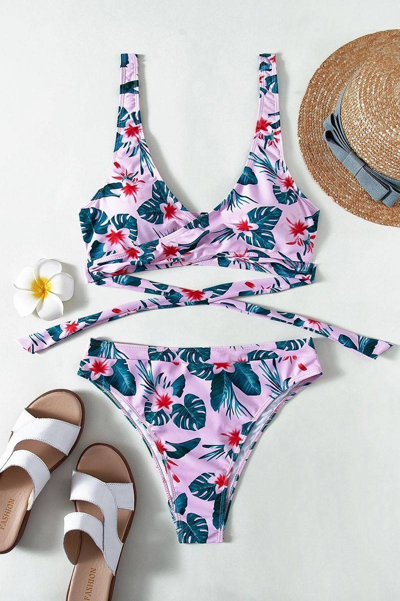 Bikini floral wrap