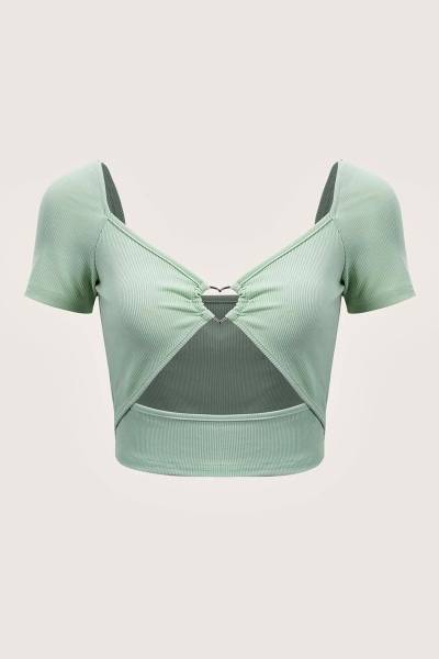 Blusa cut out rib