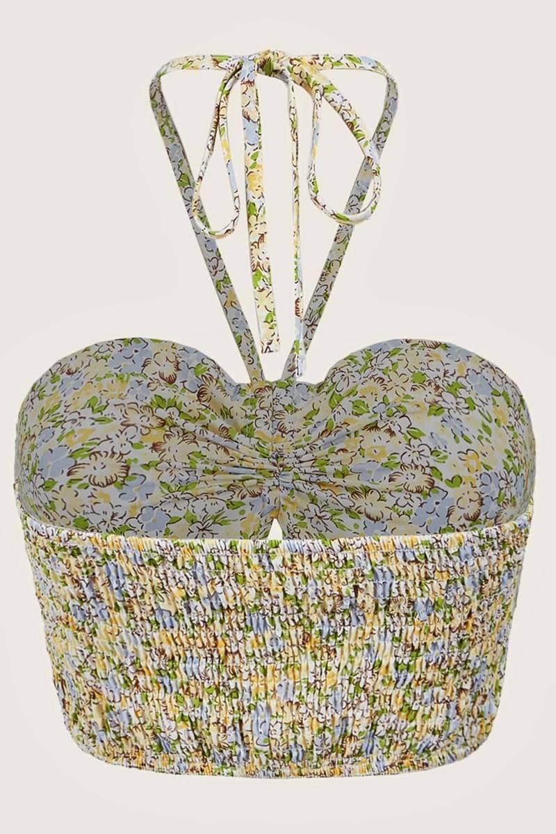 Blusa floral halter