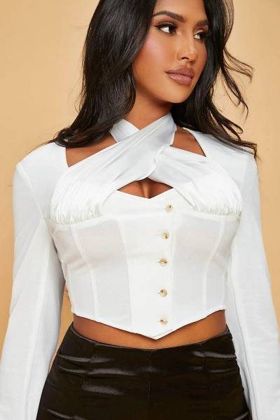 Blusa cross halter