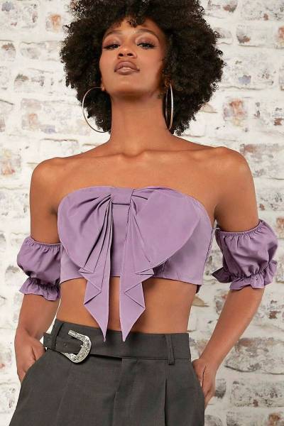 Blusa off shoulder bow