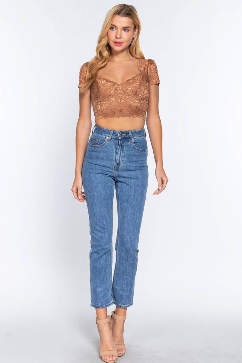 Blusa sweetheart lace