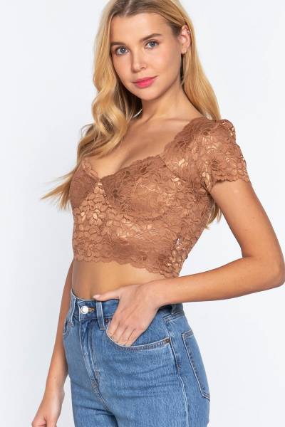 Blusa sweetheart lace