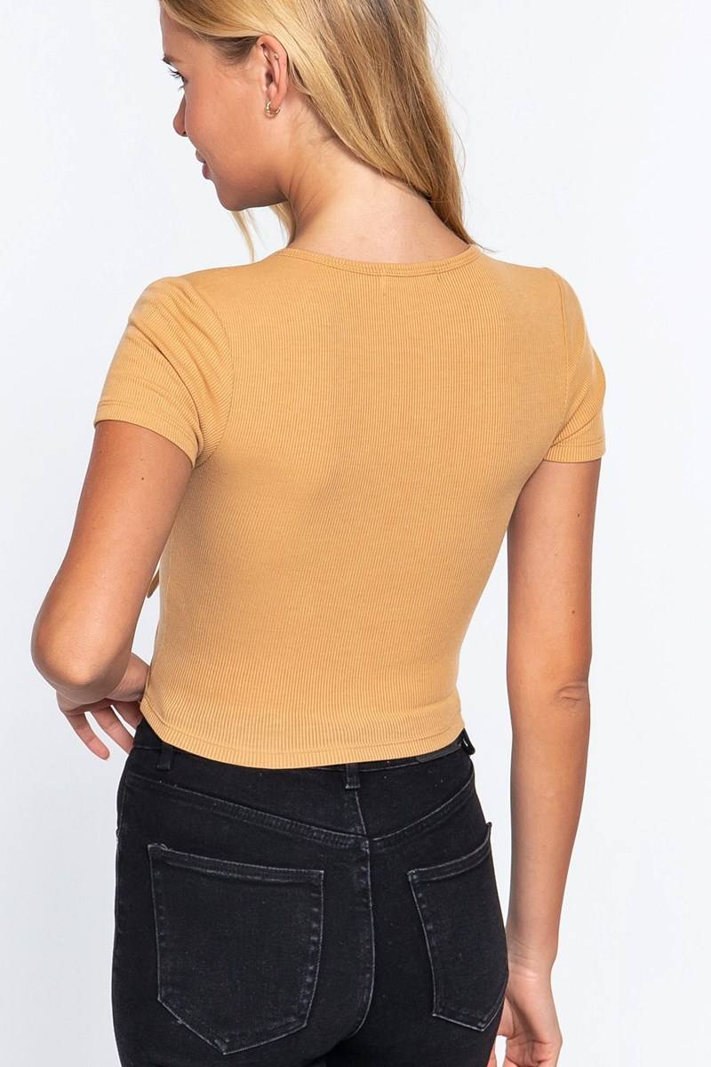 Blusa knit tie front