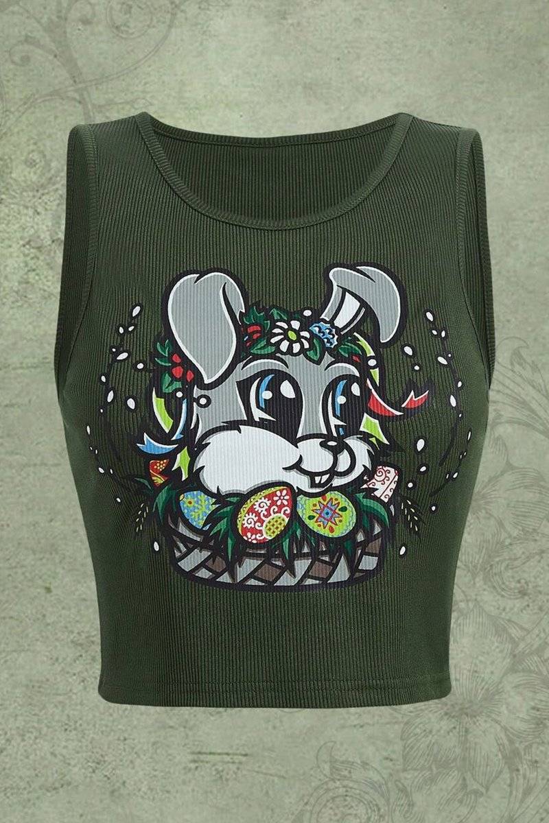 Blusa ribbed cartoon
