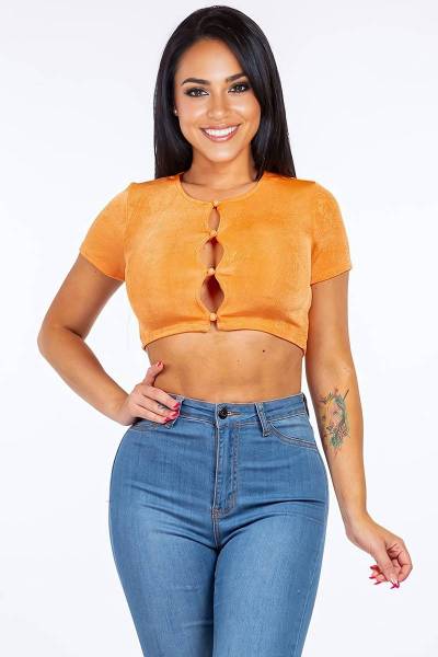 Blusa slinky keyhole