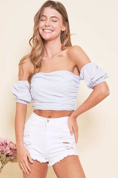 Blusa poplin off shoulder