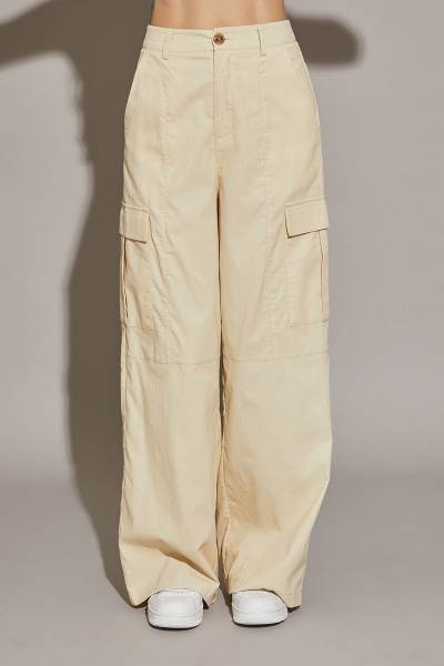 Pantalon wide leg corduroy stripe